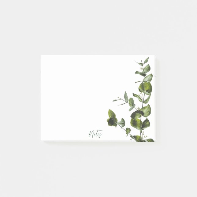 Minimalist Sage Eucalyptus Post It Notes (Front)