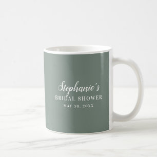 Minimalist Sage Green and White Bridal Shower      Coffee Mug