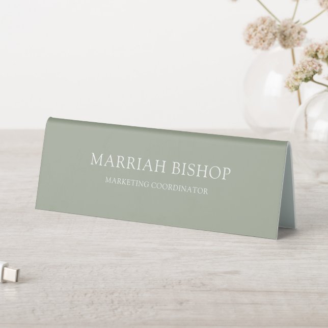 Minimalist Sage Green Business (In SItu (Table))