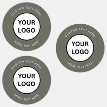 Minimalist Sage Green Custom Business Logo Labels
