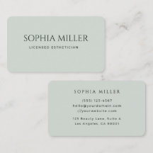 Minimalist Sage Green Editorial Aesthetician