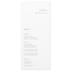 Minimalist Sage Green Floral Place Card Menu