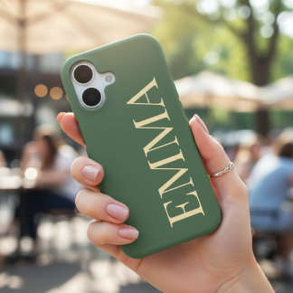 Minimalist Sage Green Modern Personalised Name