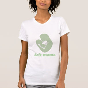 Minimalist Sage Green Mother and Baby Silhouette C T-Shirt