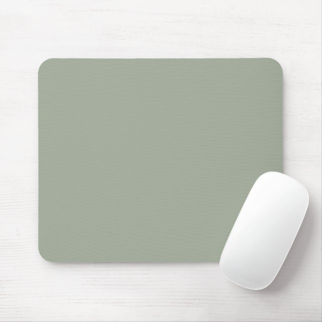 Minimalist sage green plain solid colour elegant mouse mat (With Mouse)