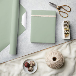 Minimalist Sage Green Plain Solid Colour  Wrapping Paper