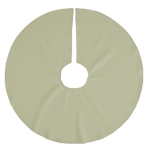 Minimalist sage green plain solid simple Christmas Brushed Polyester Tree Skirt