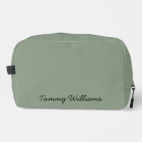 Minimalist Sage Green Professional Simple Dopp Kit