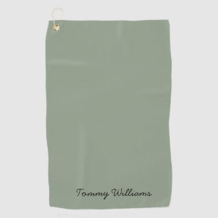 Minimalist Sage Green Professional Simple Golf Towel