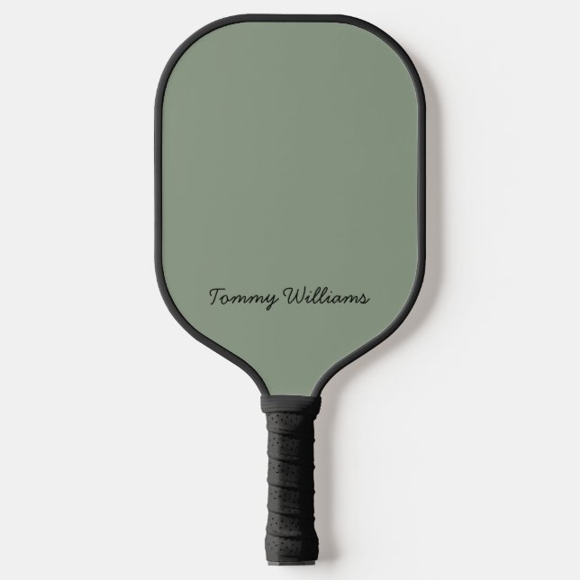 Minimalist Sage Green Professional Simple Pickleball Paddle (Front)