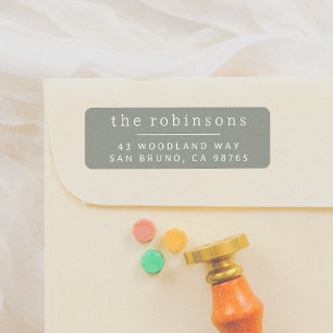 Minimalist Sage Green Return Address