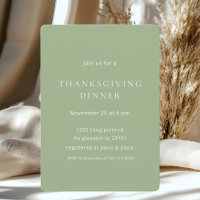 Minimalist Sage Green Thanksgiving Dinner