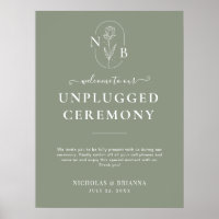 Minimalist Sage Green Unplugged Boho Wedding