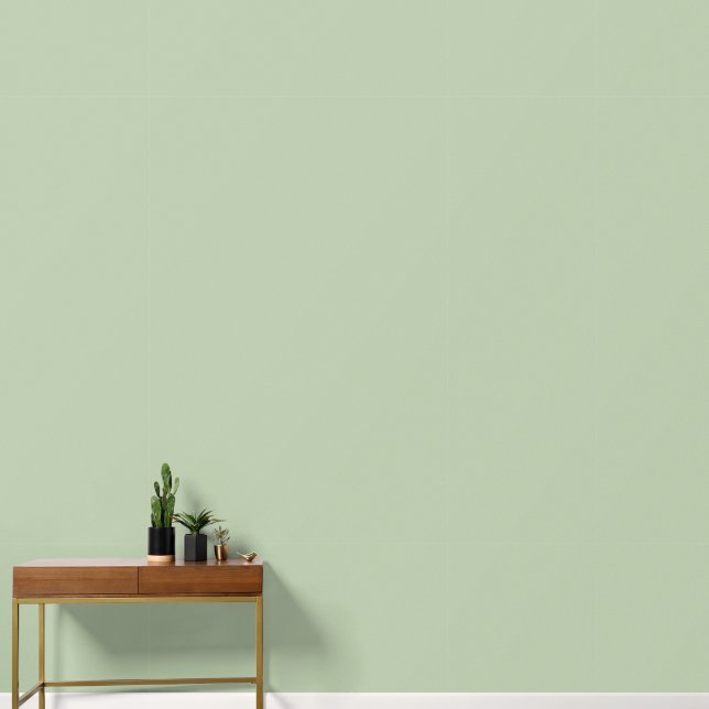 Minimalist Sage Green Wallpaper (Hallway)