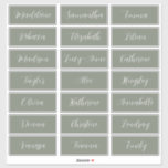 Minimalist Sage Green Wedding Guest Names Labels<br><div class="desc">Minimalist Sage Green Wedding Guest Names Labels</div>