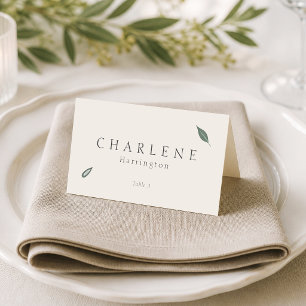 Minimalist Sage Green Wedding Place Card