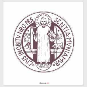 Minimalist Saint Benedict Medal Symbol Art