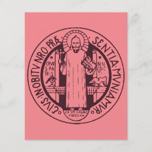 Minimalist Saint Benedict Medal Symbol Art
