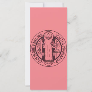 Minimalist Saint Benedict Medal Symbol Art