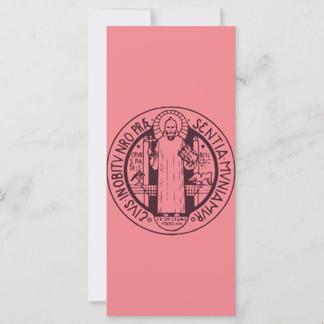 Minimalist Saint Benedict Medal Symbol Art (Front)