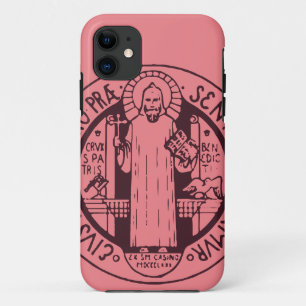 Minimalist Saint Benedict Medal Symbol Art iPhone 11 Case