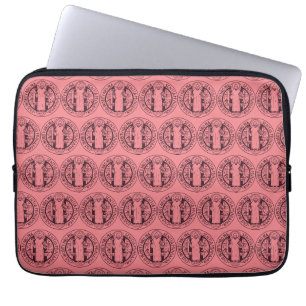 Minimalist Saint Benedict Medal Symbol Art Laptop Sleeve