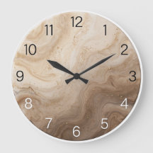 Minimalist Sand Beige Epoxy Wall Clock