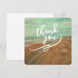 Minimalist Sandy Beach Ocean Tide Destination Invitation