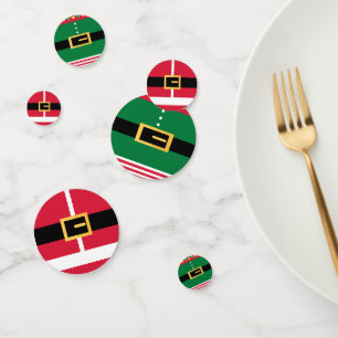 Minimalist Santa and Elf Christmas Confetti