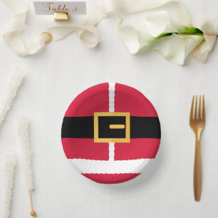 Minimalist Santa Christmas Paper Plate