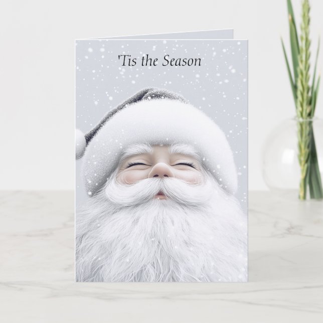 Minimalist Santa Claus Christmas Card (Front)