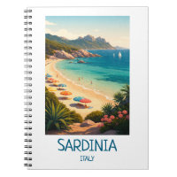 Minimalist Sardinia Italy Vintage Travel Art
