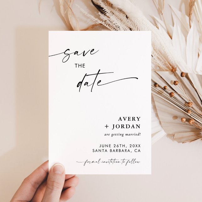 Minimalist Save the Date, Boho Save the Date Invitation (Creator Uploaded)
