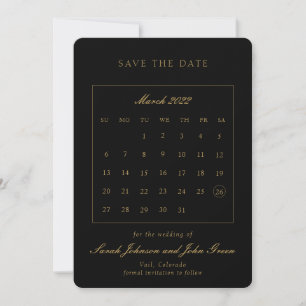Minimalist Save the Date Calendar