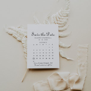 Minimalist Save the Date Calendar
