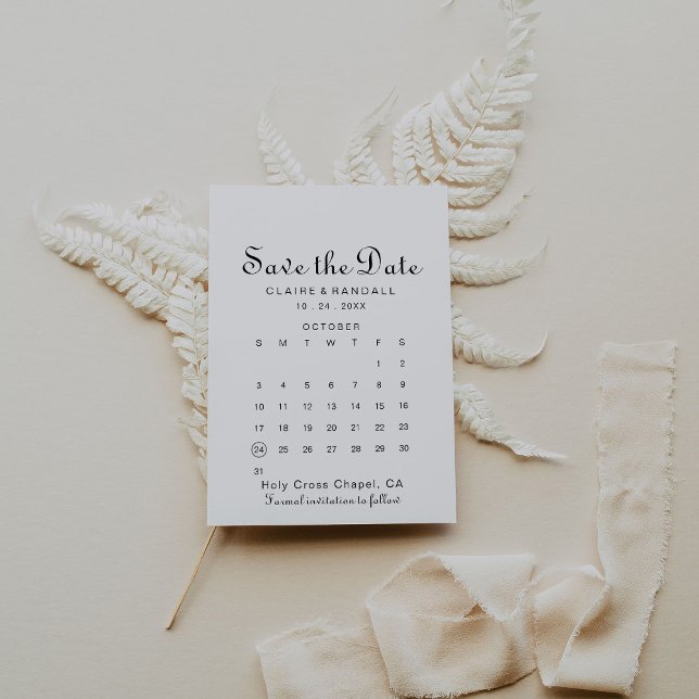 Minimalist Save the Date Calendar (Creator Uploaded)