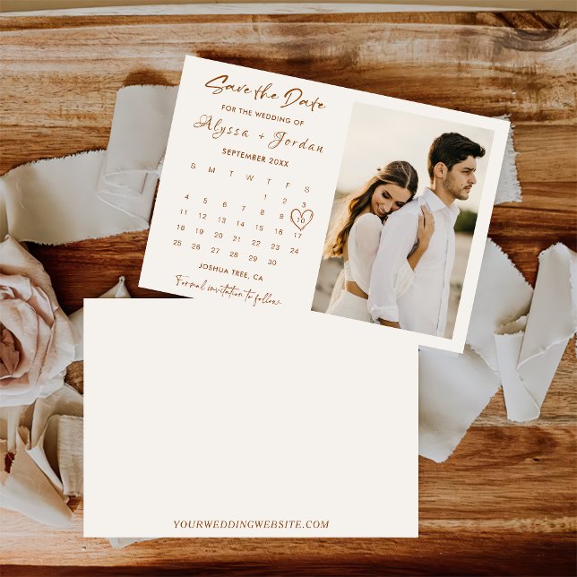 Minimalist Save The Date Calendar Template Photo (Creator Uploaded)