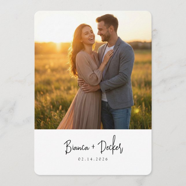 Minimalist Save The Date Card (Front)