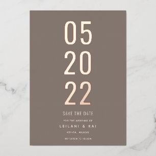 Minimalist Save the Date Chocolate