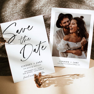 Minimalist Save the Date, Photo Save the Date Card