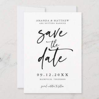 Minimalist Save the Date, Photo Save the Date Invitation
