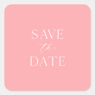 Minimalist Save the Date Sticker 