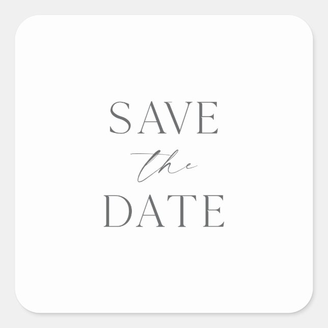 Minimalist Save the Date Sticker  (Front)