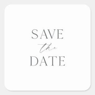Minimalist Save the Date Sticker 