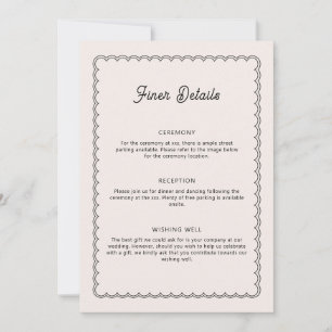 Minimalist scalloped border enclosure card