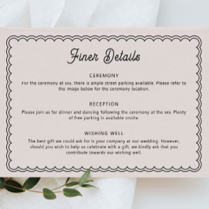 Minimalist scalloped border enclosure card