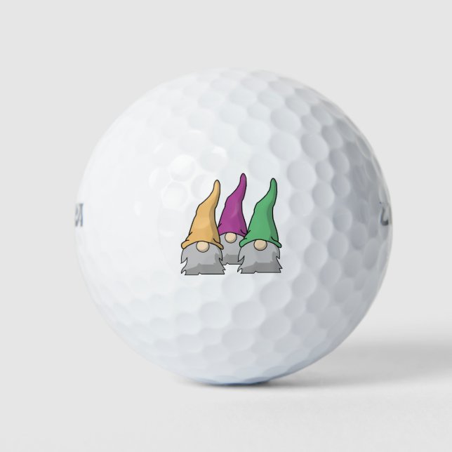 Minimalist Scandinavian Gnomes Golf Balls (Front)