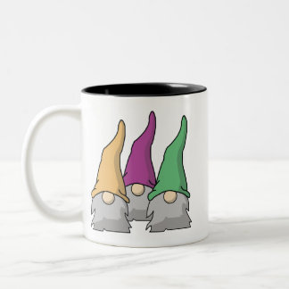 Minimalist Scandinavian Gnomes Two-Tone Coffee Mug
