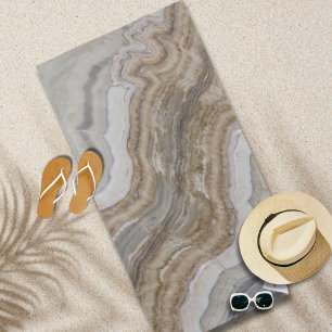 minimalist scandinavian granite brown grey marble beach towel