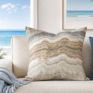 minimalist scandinavian granite brown grey marble cushion